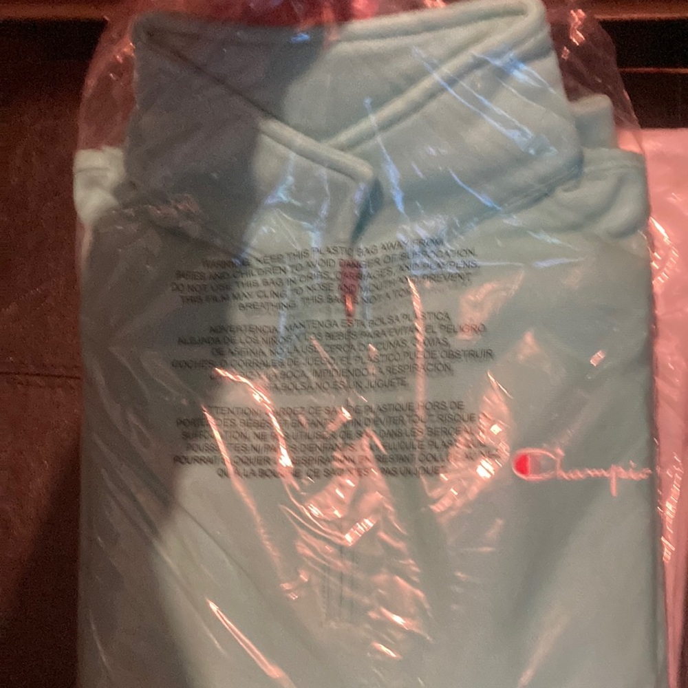 Blue green champion, sweatshirt, size small